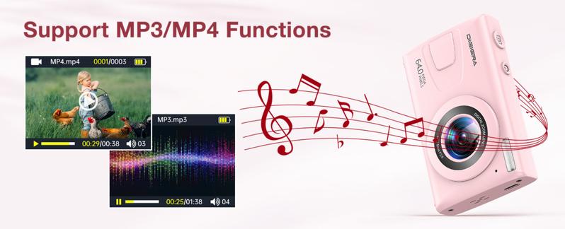 Digiera 4K Digital Camera – 64MP Sensor, 18X Digital Zoom, Filters & Burst Mode – Includes 32GB Card & Extra Batteries