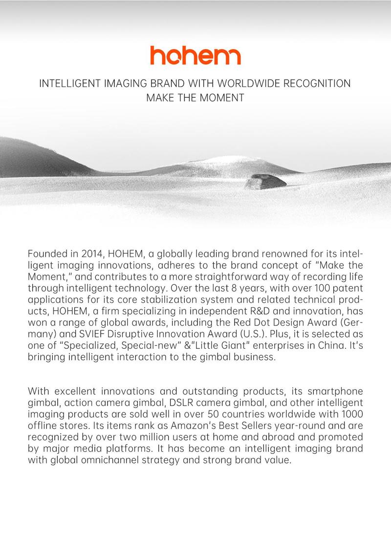 Hohem iSteady M6 Kit Gimbal Stabilizer for Smartphone, 3-Axis Phone Gimbal, AI Tracker w/CCT/RGB Fill Light, Phone Stabilizer for Video Recording,Suitable for Android & iPhone 17 series