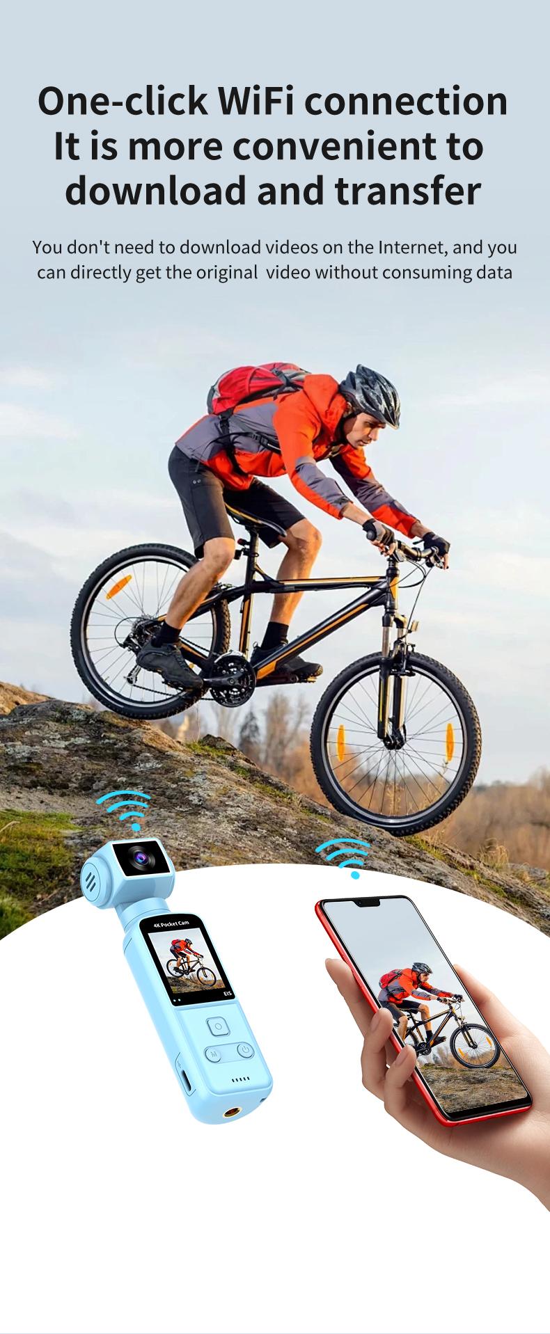 DarlingCase 8in1 4K Pocket Camera,Portable Rechargeable Vlog Camera with Handheld Stabilizer, vloggingcamera,270 Degree Viewing Angle,Includes 32GB Memory Card Charging Compact Black Audio