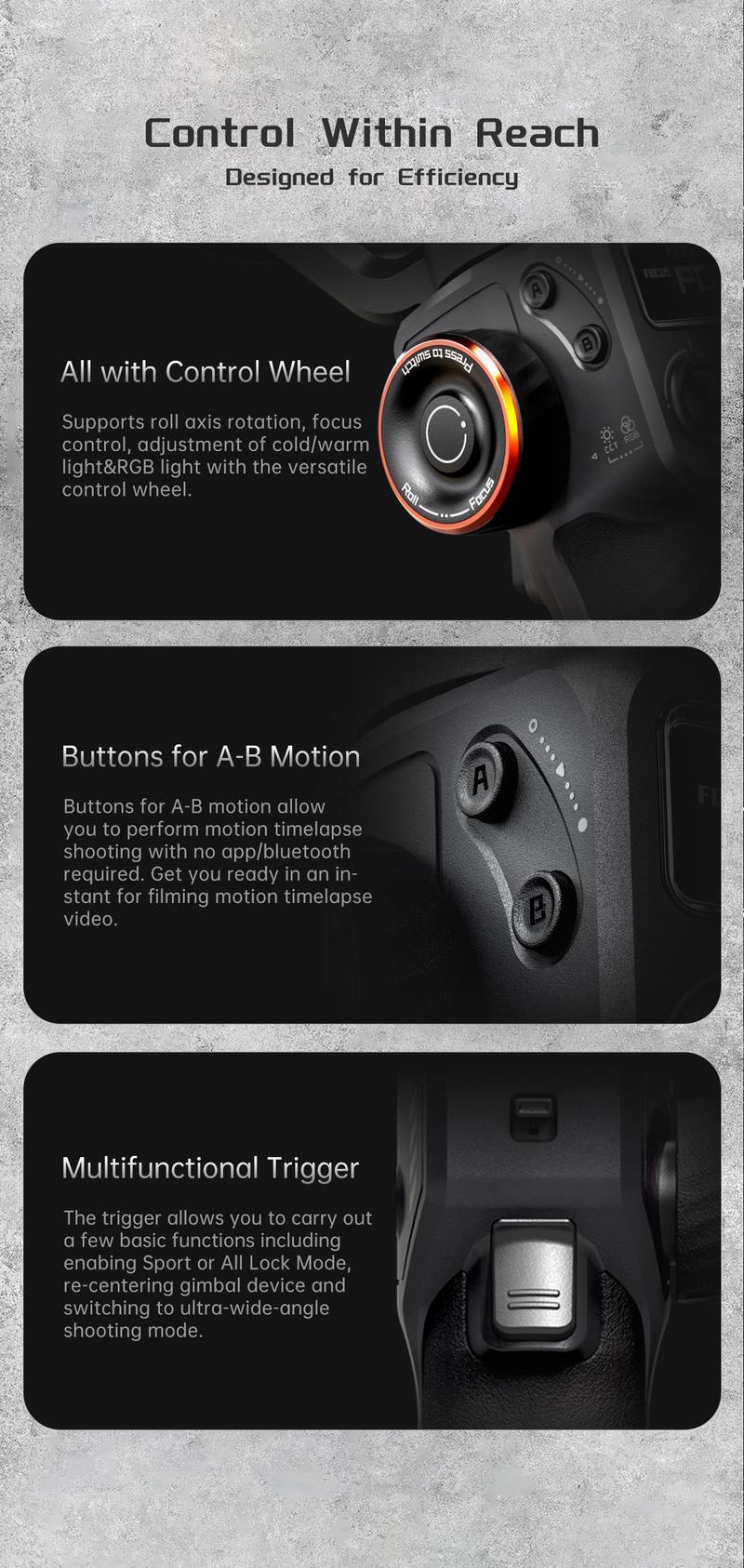 Hohem iSteady M6 Kit Gimbal Stabilizer for Smartphone, 3-Axis Phone Gimbal, AI Tracker w/CCT/RGB Fill Light, Phone Stabilizer for Video Recording,Suitable for Android & iPhone 17 series