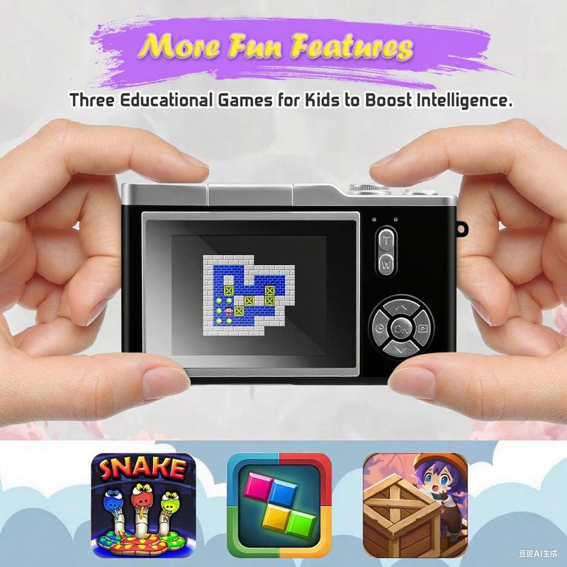 Portable Digital Cam, Student Camera, Compact Pocket Camera, 180° Degree Flip Screen Camera For Women, Entry-Level 1080P Pink Camera With 32GB Memory Card, Video Vlog, Photography, Birthday, Christmas New Year Gift