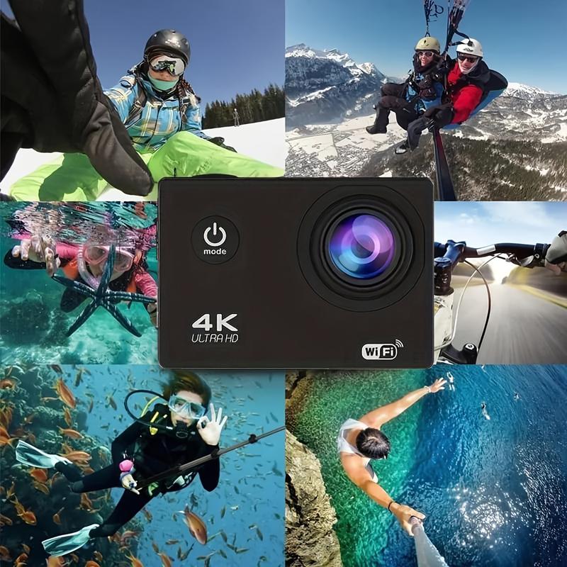 Wireless Action Camera with Ultra HD Video,12MP Photos, HDR, Daily Streaming,Stabilization,Vlogging Camera,Good Choice for Outdoorfun and Gift-giving