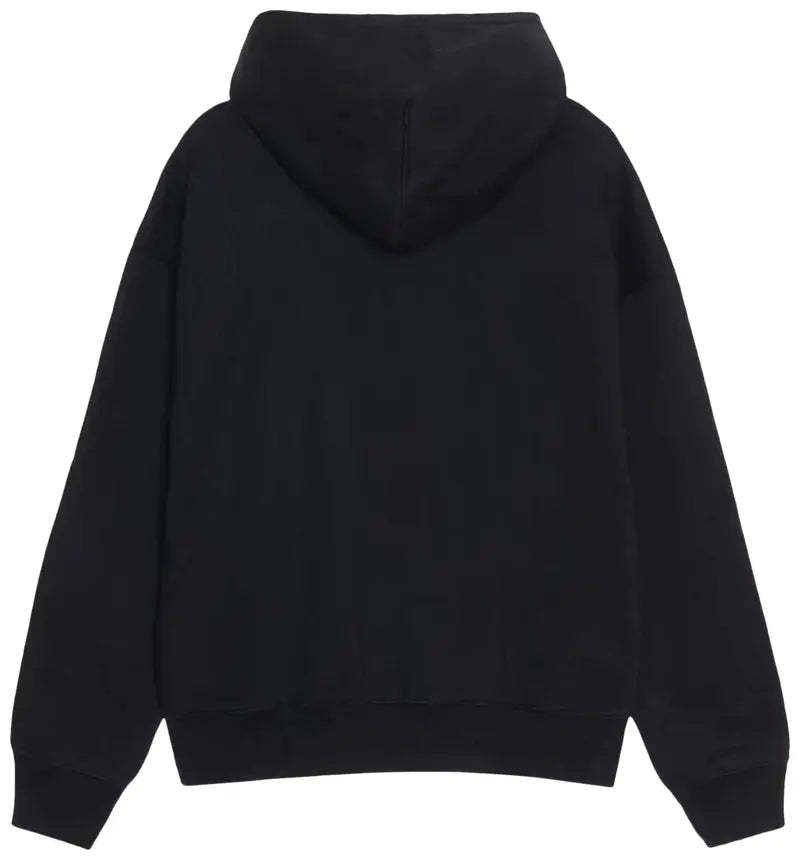 Zip Fleece Hoodie Black