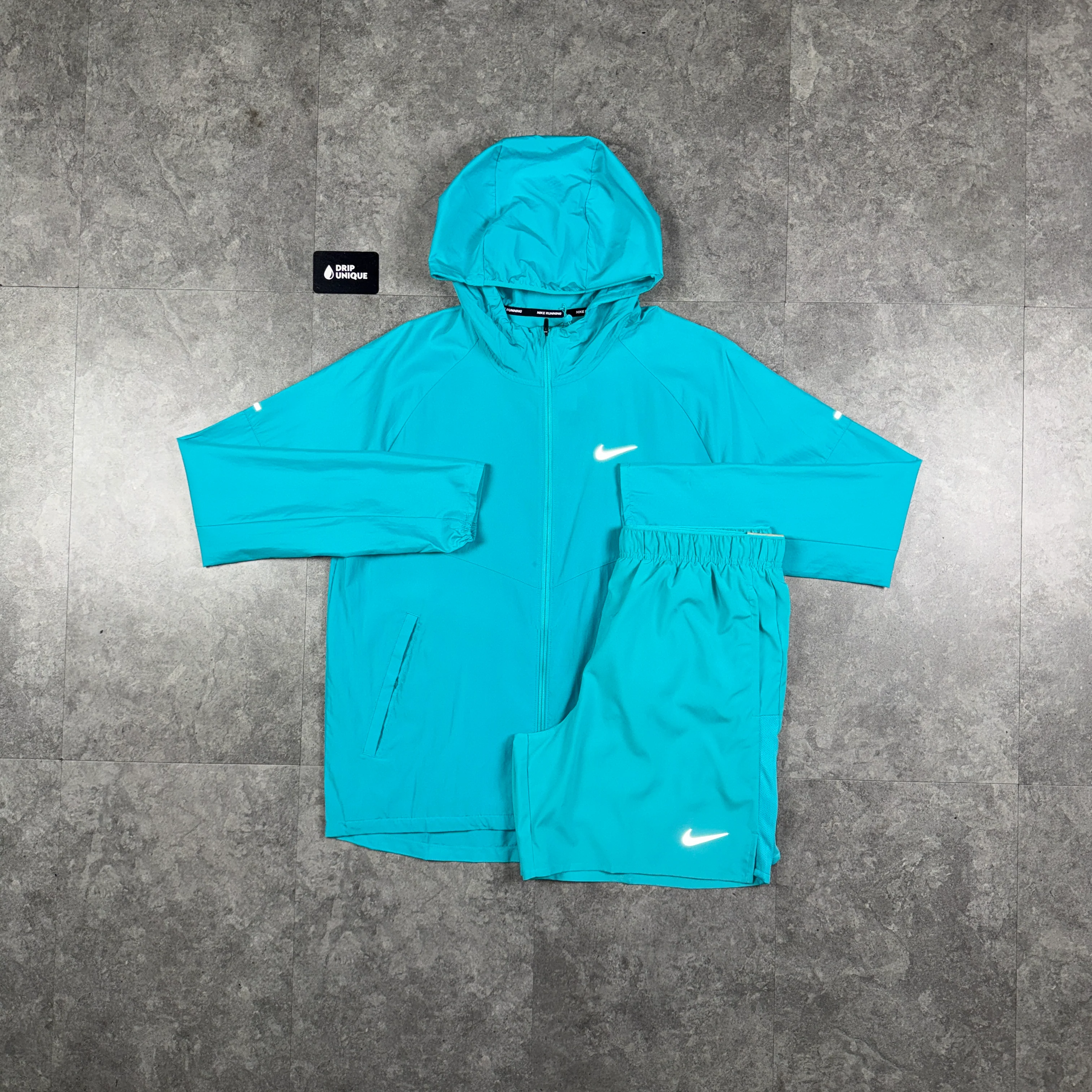 Nike Repel Miler Windrunner Jacket Dusty Cactus & Dusty Cactus Challenger Shorts Set