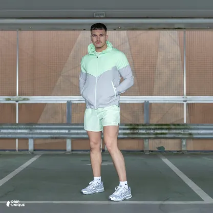 Nike UV Windrunner Jacket Vapour Green & Vapour Green Challenger Shorts Set