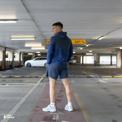 Nike UV Windrunner Jacket Thunder Blue & Blue Challenger Shorts Set