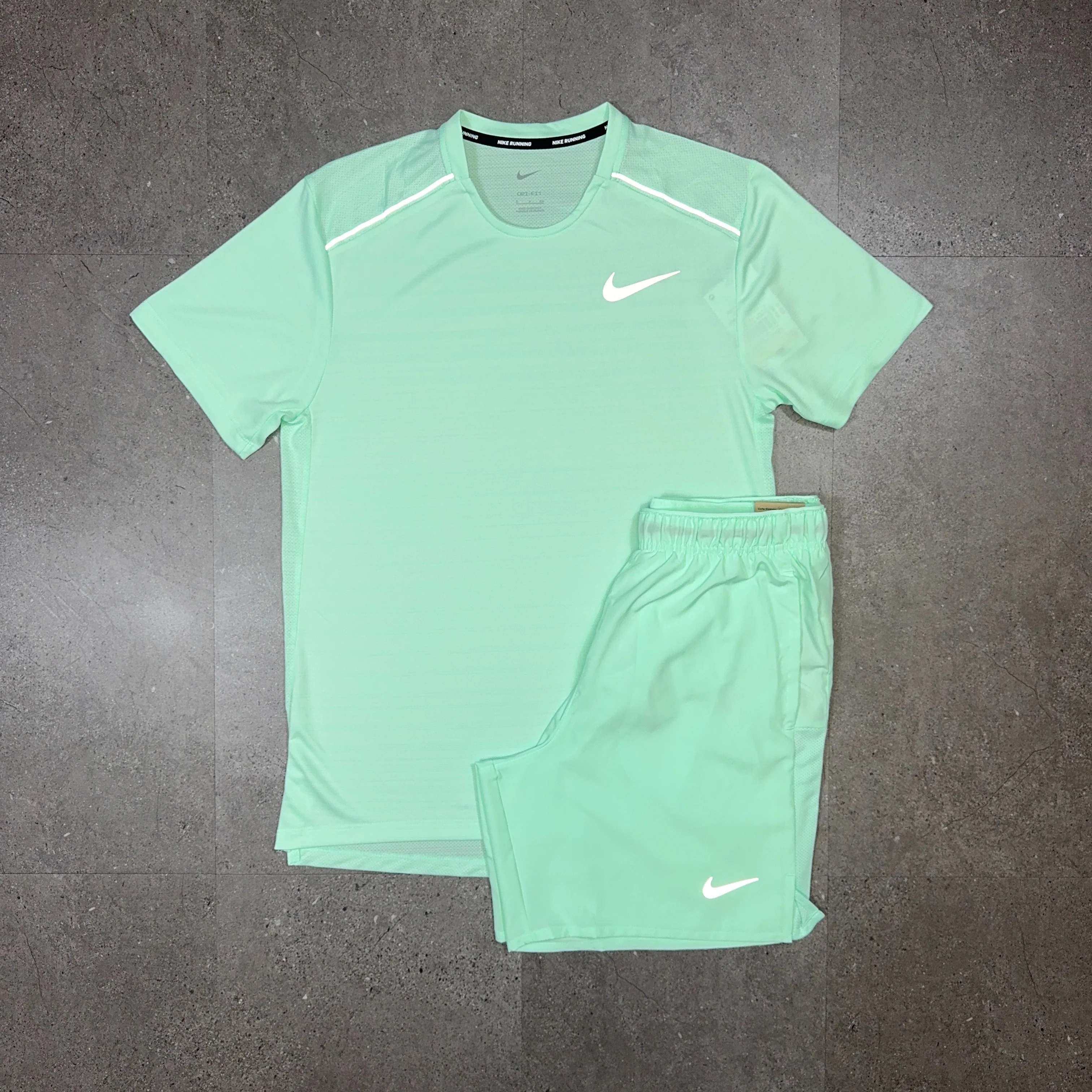 Nike Miler T-Shirt/Shorts Set Mint Foam