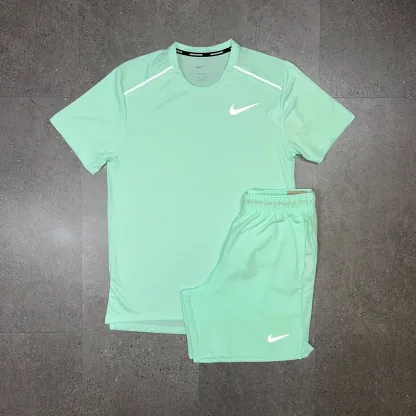 Nike Miler T-Shirt/Shorts Set Mint Foam