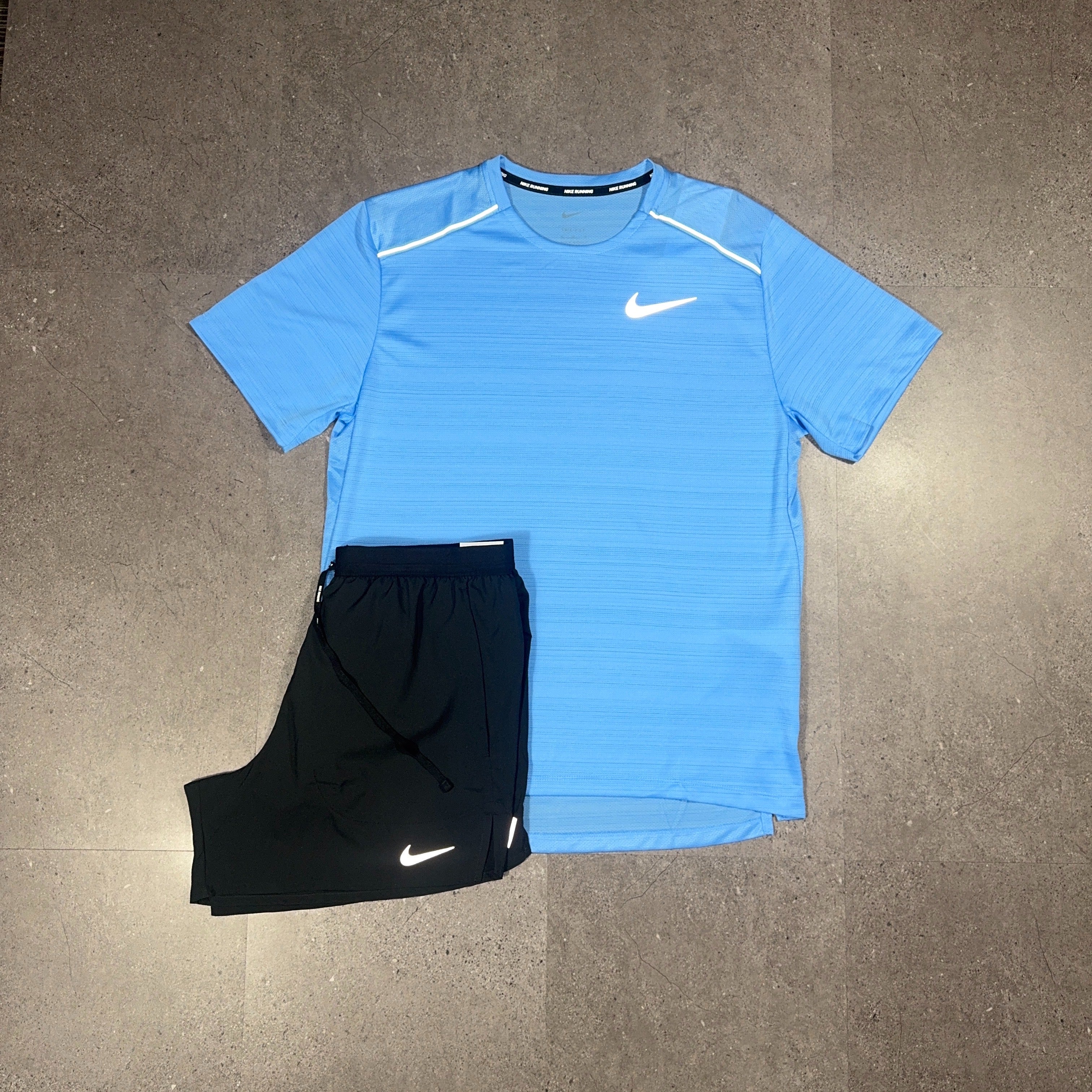 Nike Miler T-Shirt/Shorts Set University Blue/Black