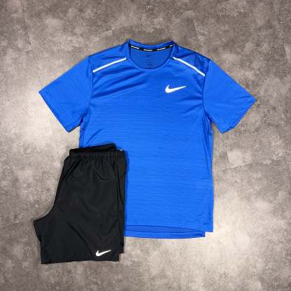 Nike Miler T-Shirt/ShortsSet Royal Blue/Black