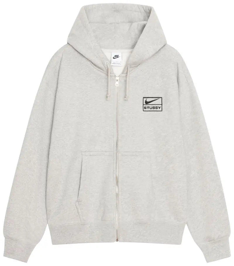 Zip Fleece Hoodie Grey Heather
