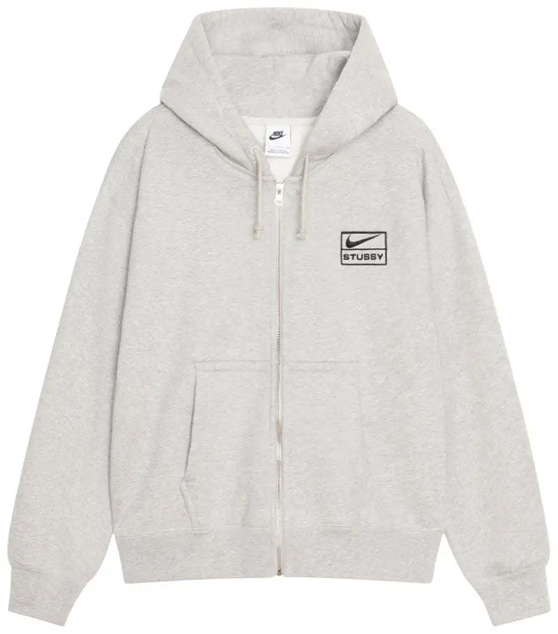 Zip Fleece Hoodie Grey Heather