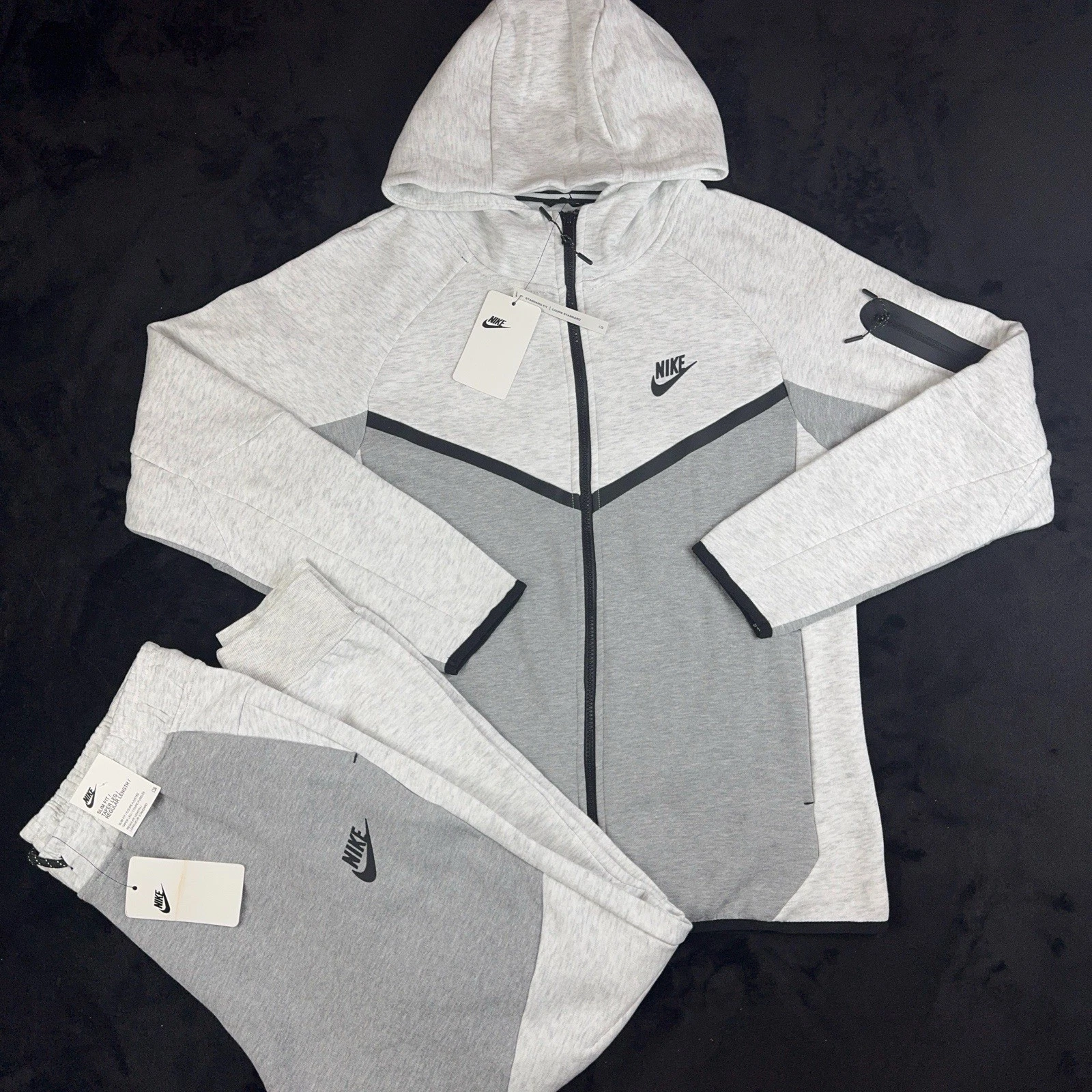 Tech Fleece Sweatsuit Sportswear Tracksuit Color Gray