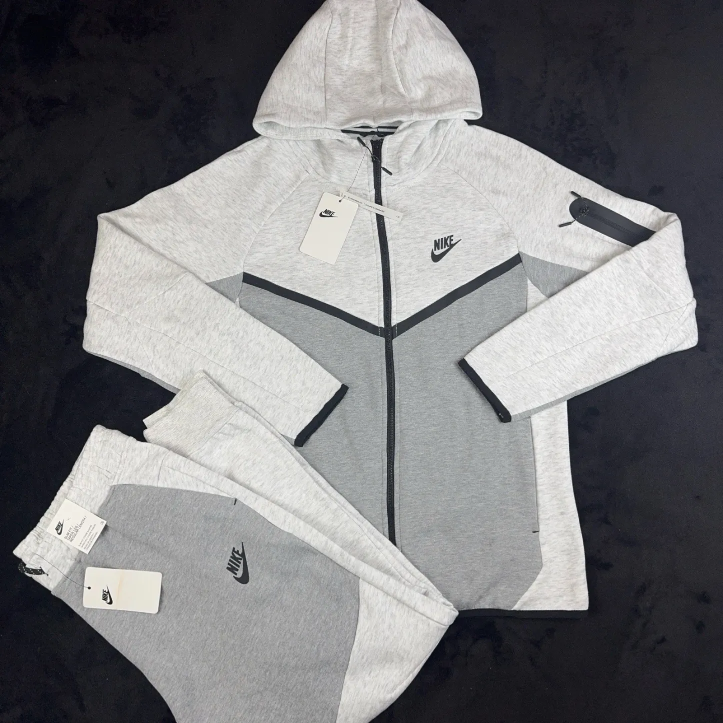 Tech Fleece Sweatsuit Sportswear Tracksuit Color Gray
