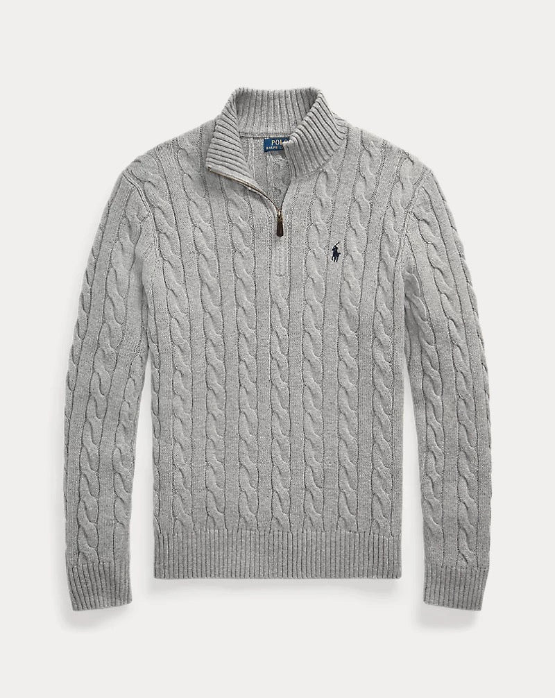 Cable Knit Quarter-Zip