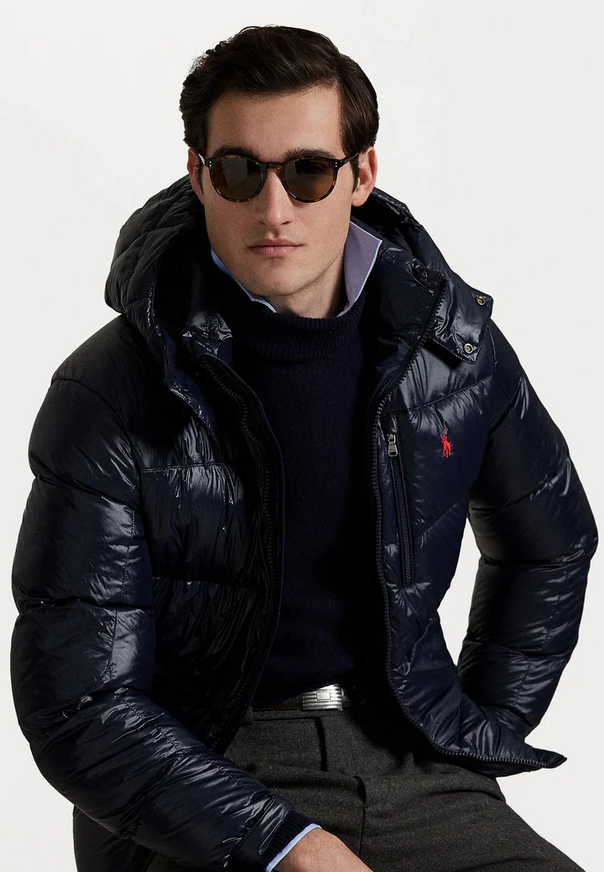 RL PUFFER JACKET BLUE