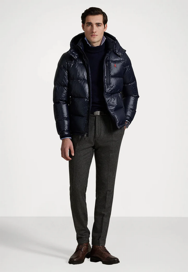 RL PUFFER JACKET BLUE