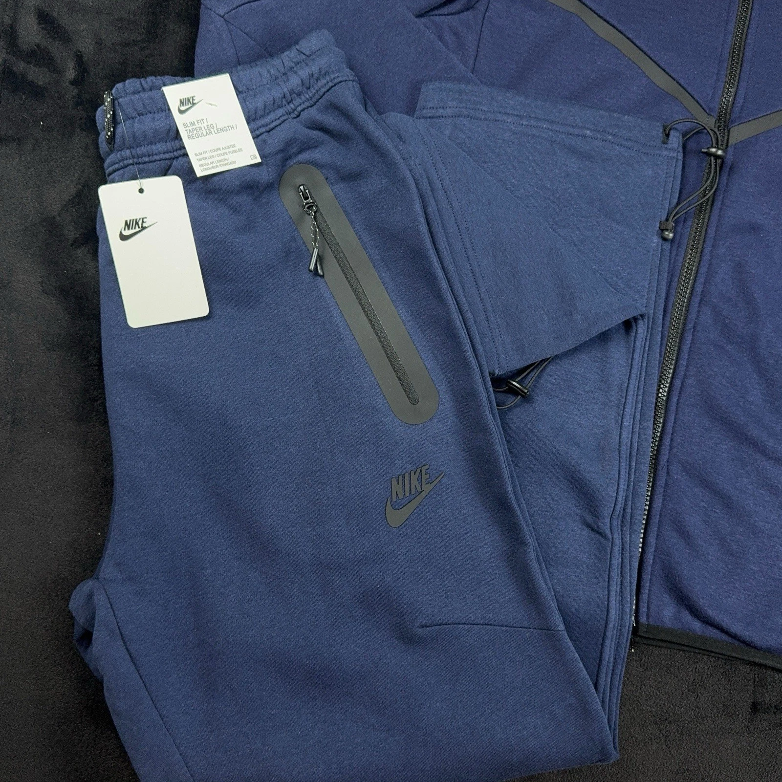 Men’s Nike Tech Fleece Sweatsuit Sportswear Tracksuit Color Blue