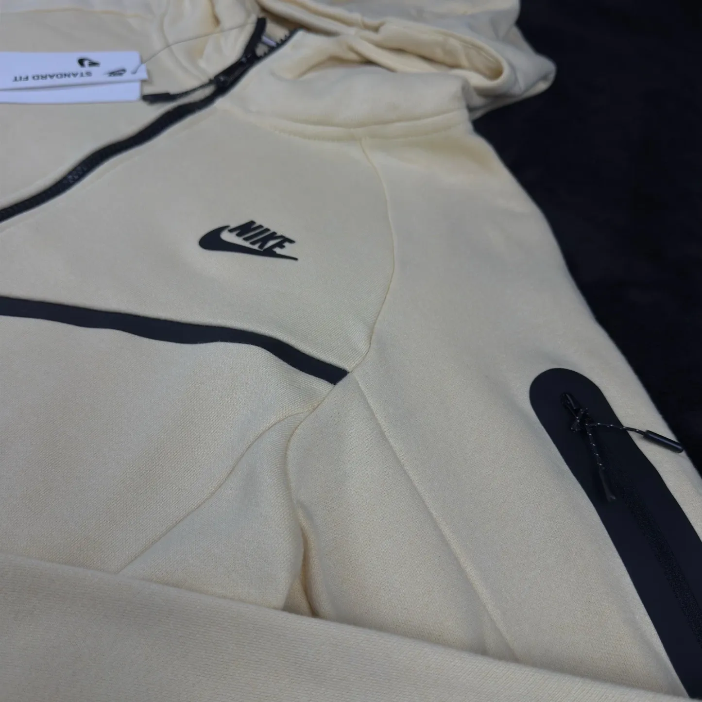 Tech Fleece Sweatsuit Sportswear Tracksuit Light Khaki/Black