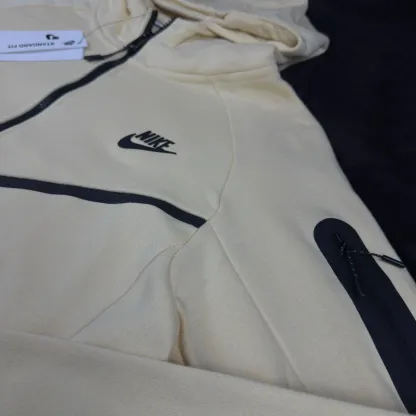 Tech Fleece Sweatsuit Sportswear Tracksuit Light Khaki/Black