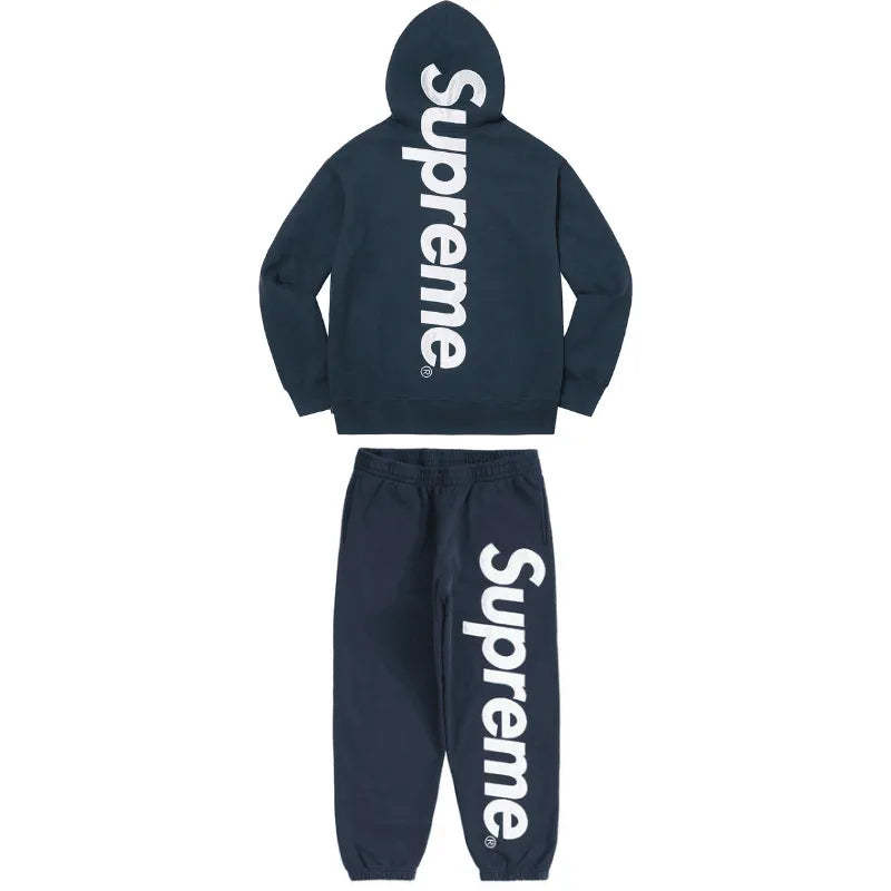 Satin Applique Hooded Sweatshirt Set