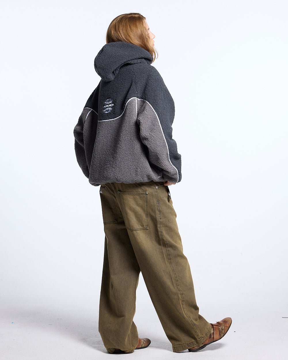 NO RISK FLEECE JACKET HEAVY GREY/DUST GREY