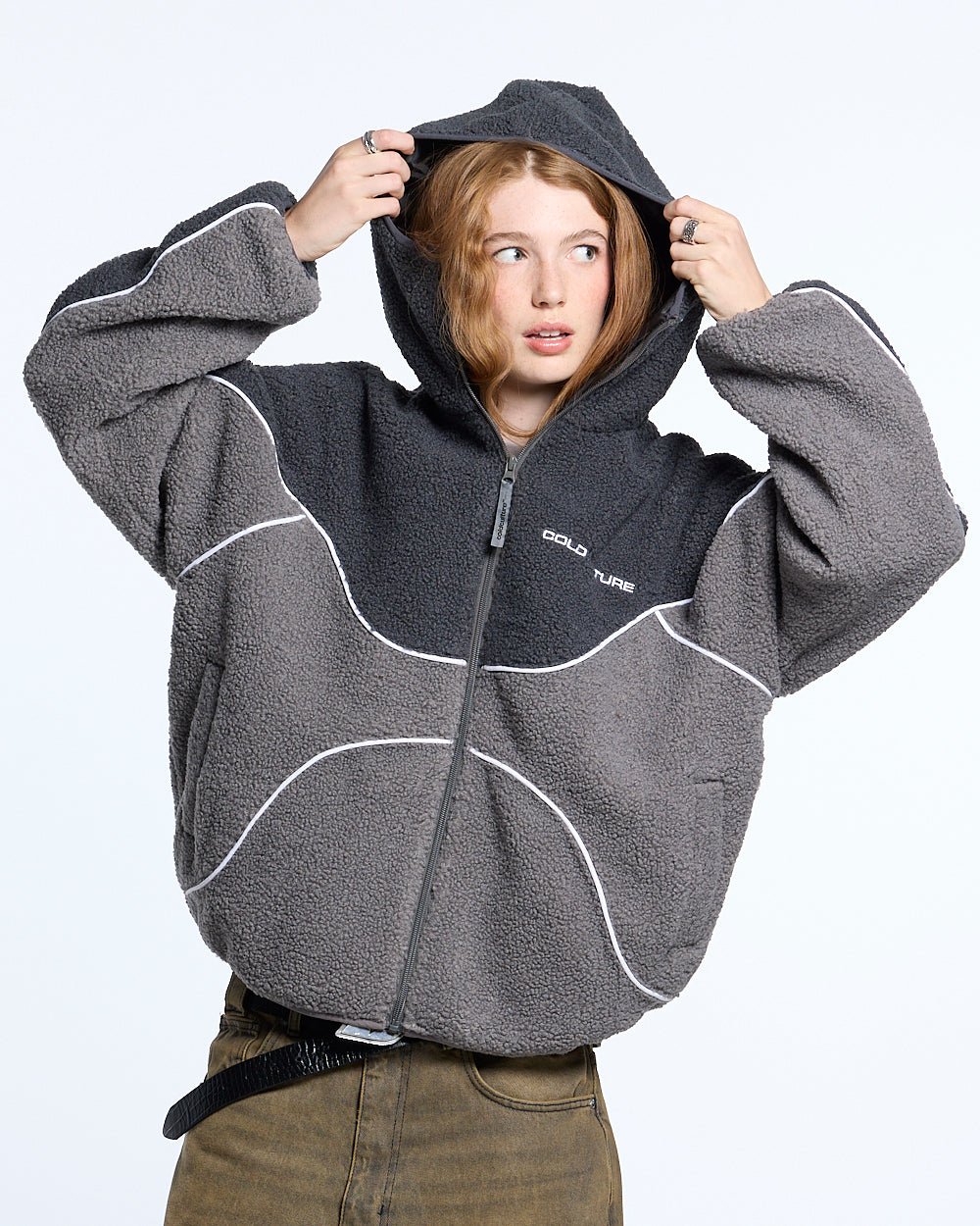 NO RISK FLEECE JACKET HEAVY GREY/DUST GREY