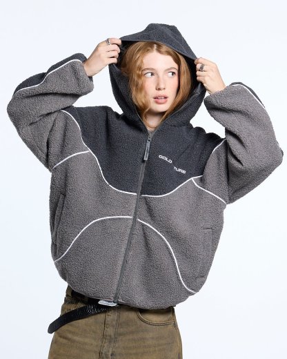 NO RISK FLEECE JACKET HEAVY GREY/DUST GREY