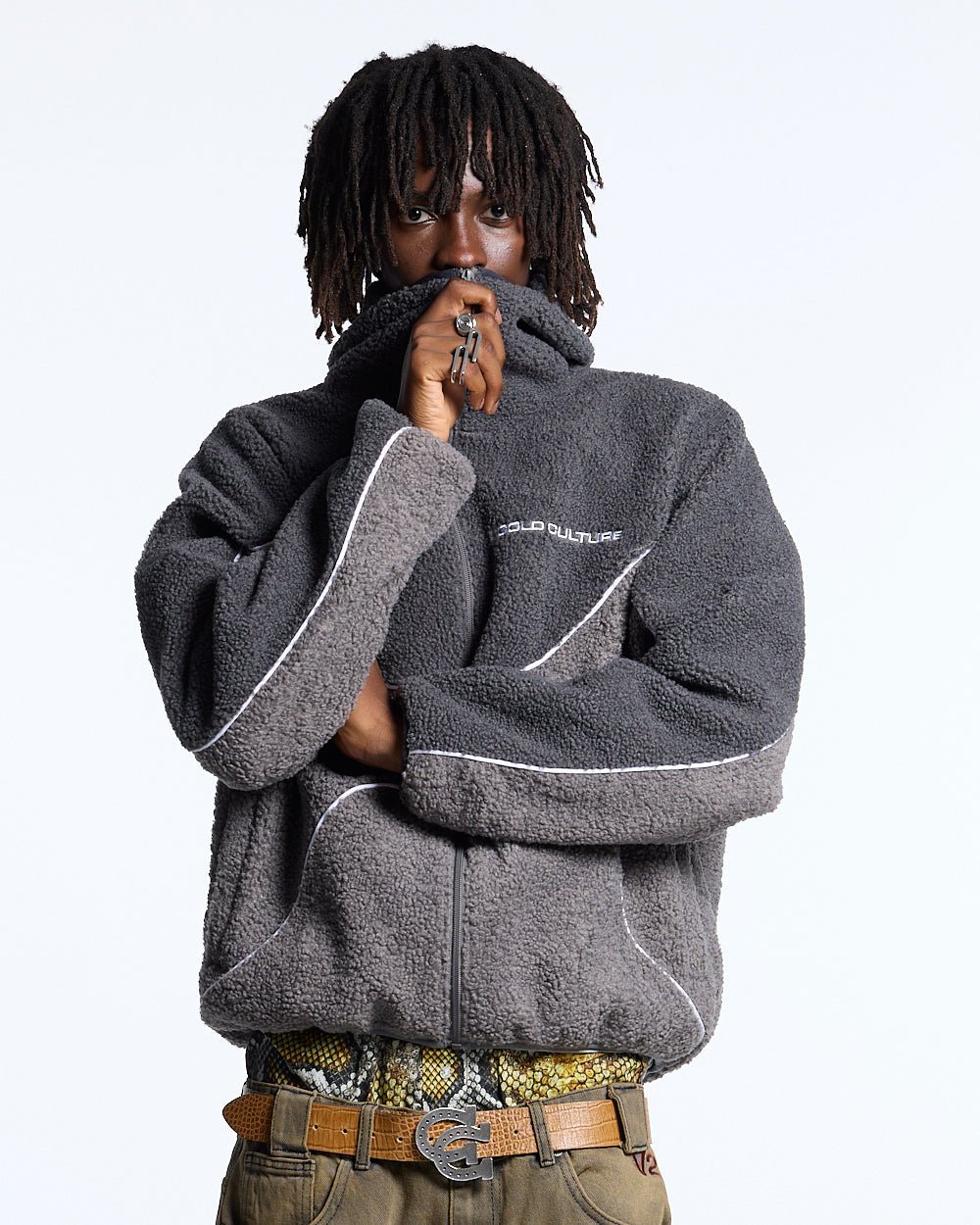 NO RISK FLEECE JACKET HEAVY GREY/DUST GREY