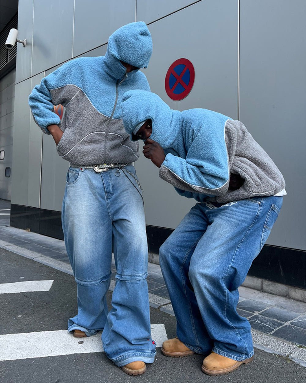 NO RISK FLEECE JACKET STONE GREY/STERLING BLUE