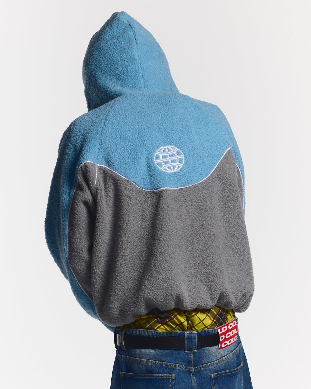 NO RISK FLEECE JACKET STONE GREY/STERLING BLUE