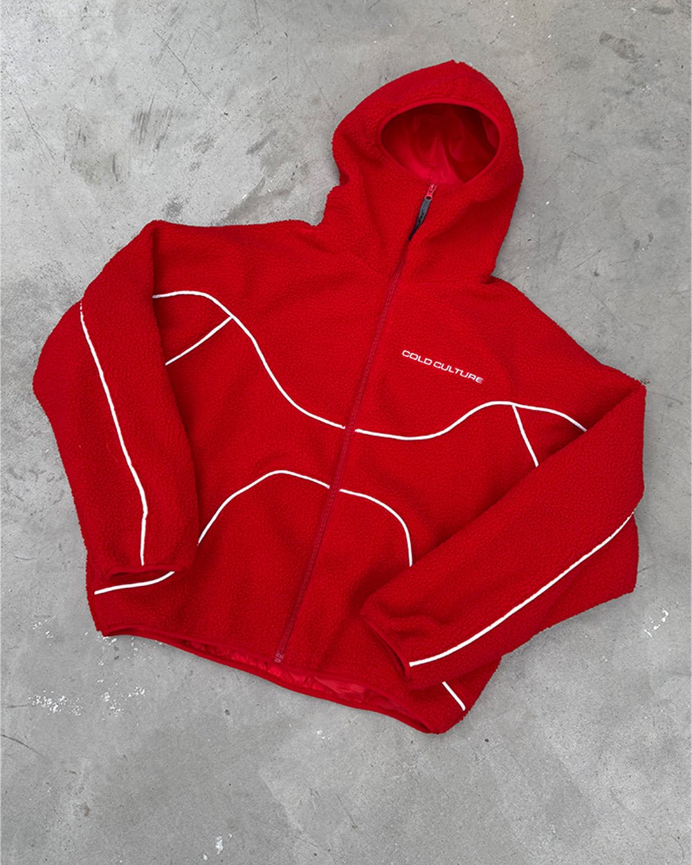 NO RISK FLEECE JACKET VIVID RED