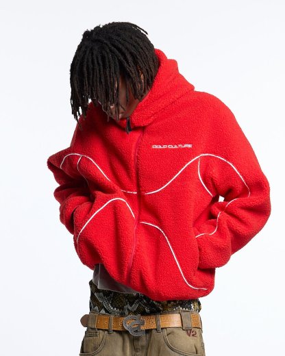 NO RISK FLEECE JACKET VIVID RED