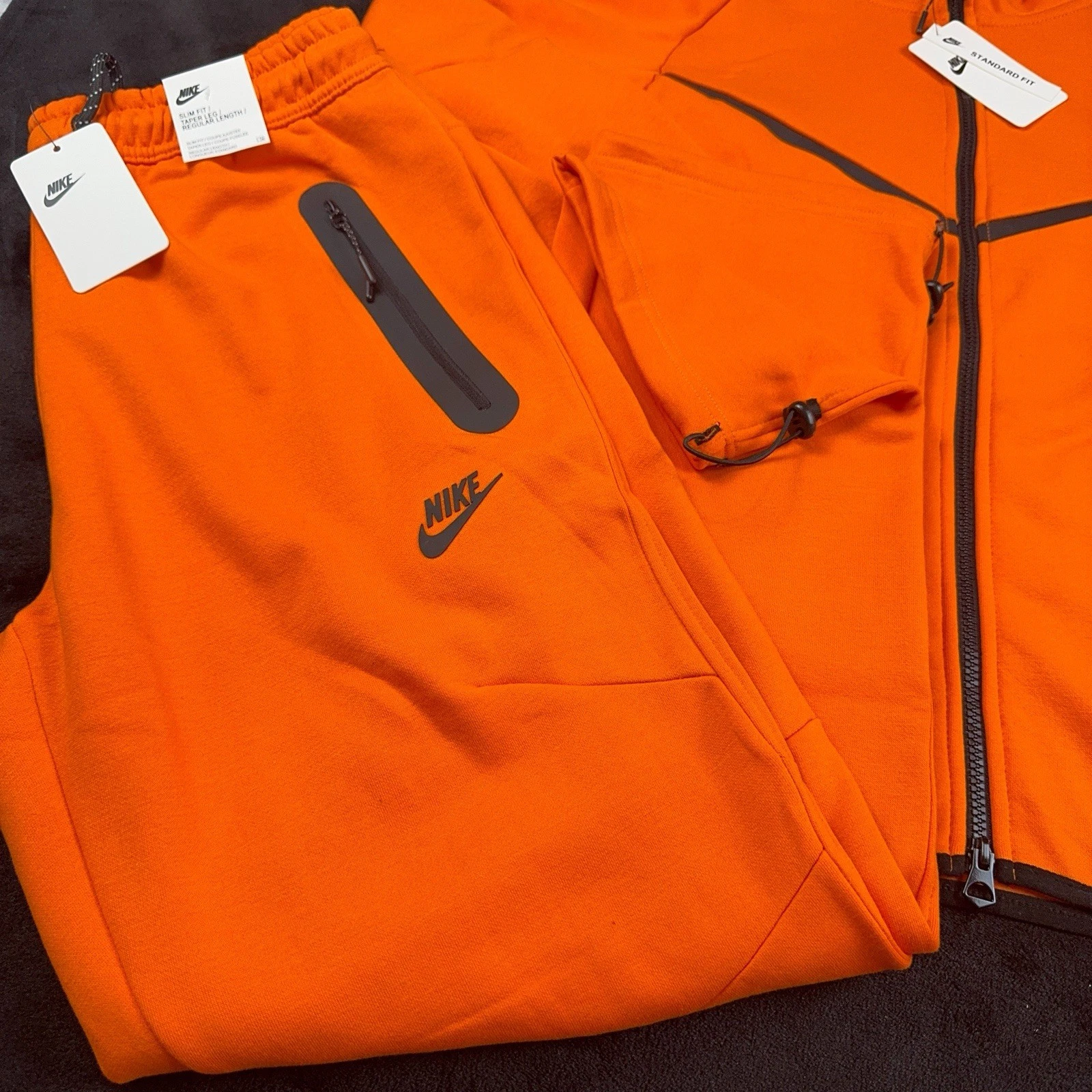 Tech Fleece Sweatsuit Sportswear Tracksuit Color Orange