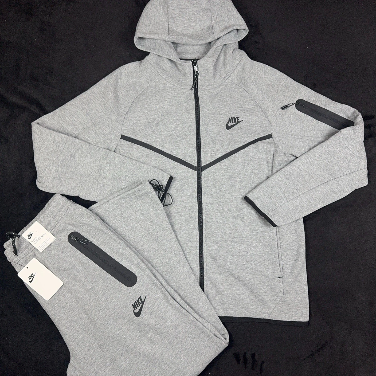 Tech Fleece Sweatsuit Sportswear Tracksuit Color Gray