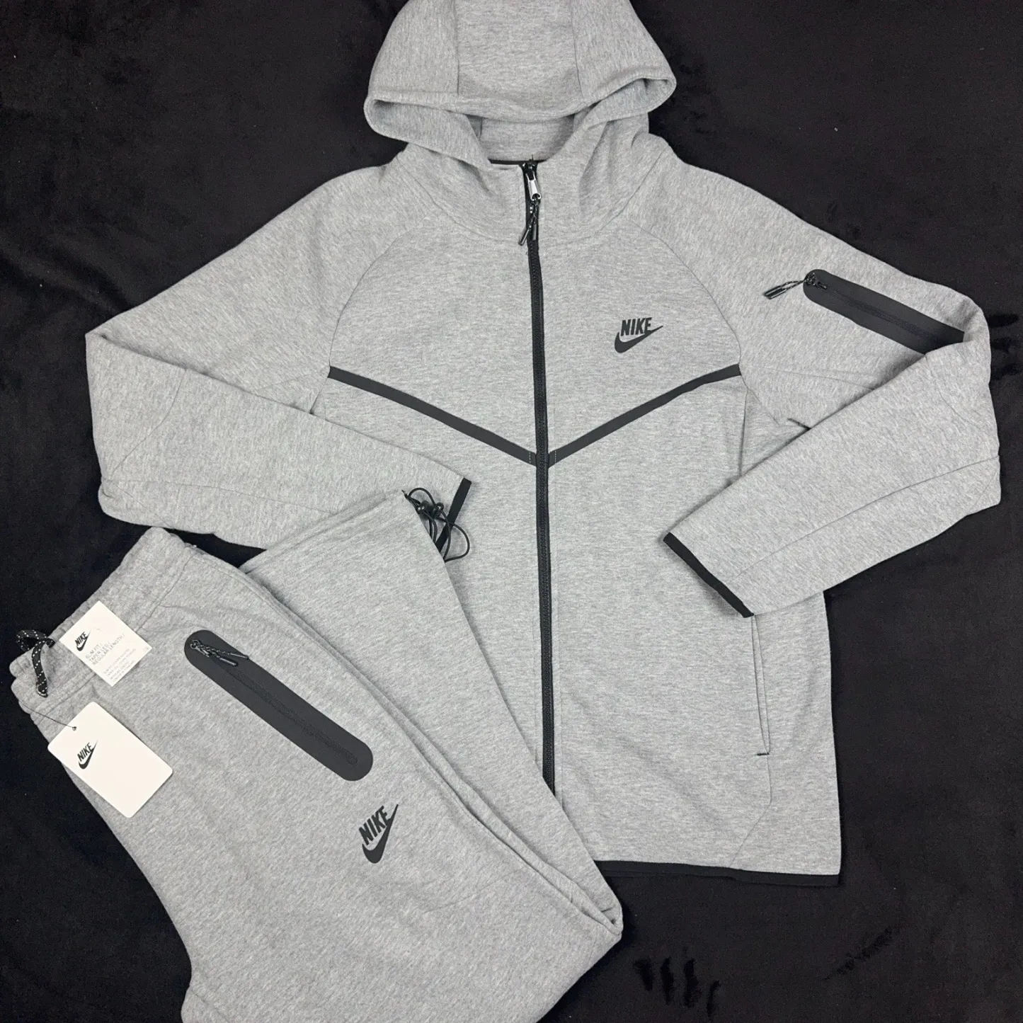 Tech Fleece Sweatsuit Sportswear Tracksuit Color Gray