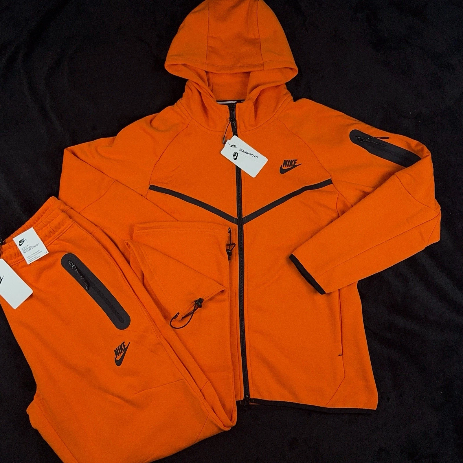 Tech Fleece Sweatsuit Sportswear Tracksuit Color Orange