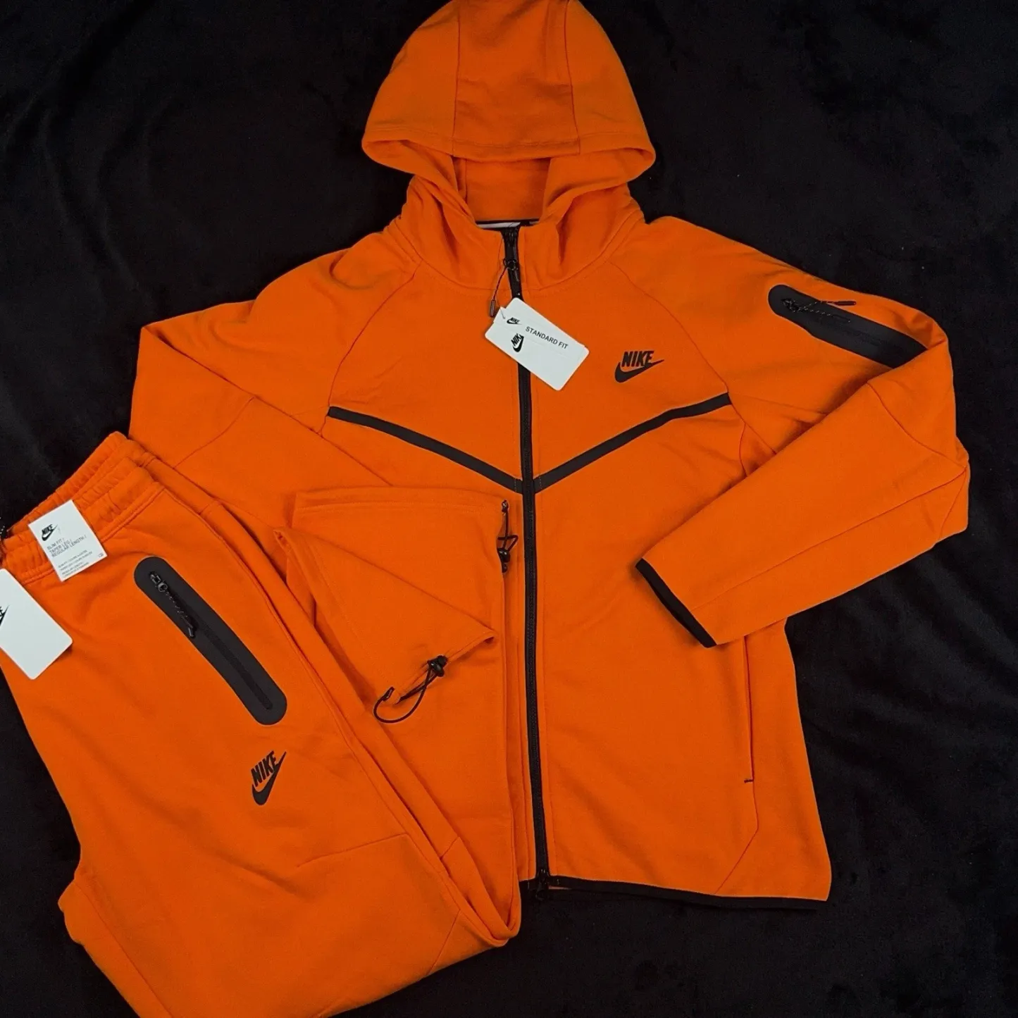 Tech Fleece Sweatsuit Sportswear Tracksuit Color Orange