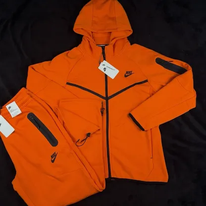 Tech Fleece Sweatsuit Sportswear Tracksuit Color Orange