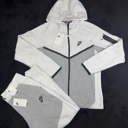 Tech Fleece Sweatsuit Sportswear Tracksuit Color Gray