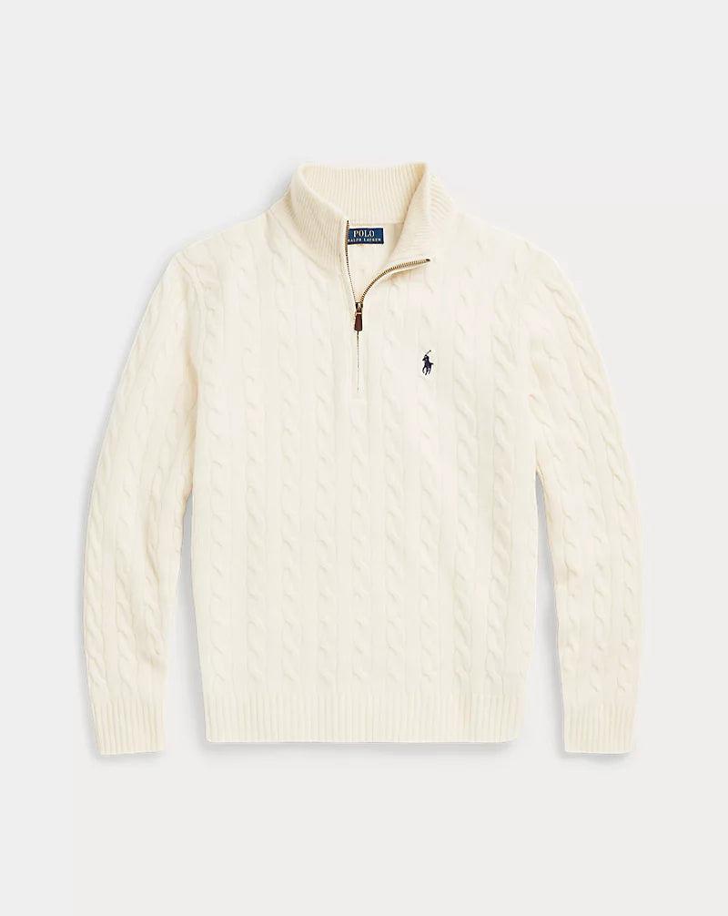 Cable Knit Quarter-Zip