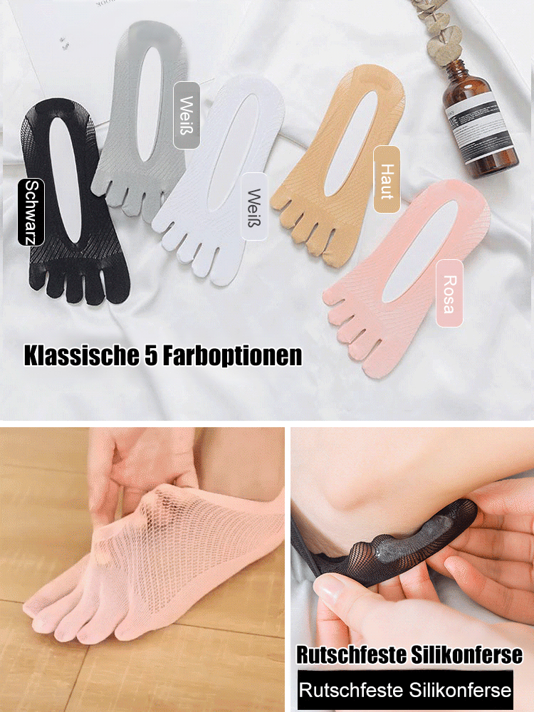 Orthopäden empfehlen unsichtbare, korrigierende Fünf-Finger-Socken.