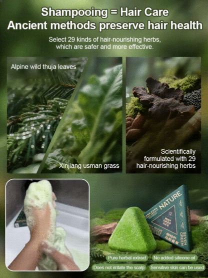 【🔥Buy 1 Get 1 Free】🌿Thuja Leaf Anti-Hair Loss Shampoo Bar 🧼 | Get two boxes for only $39! A family's battle to protect hair volume!