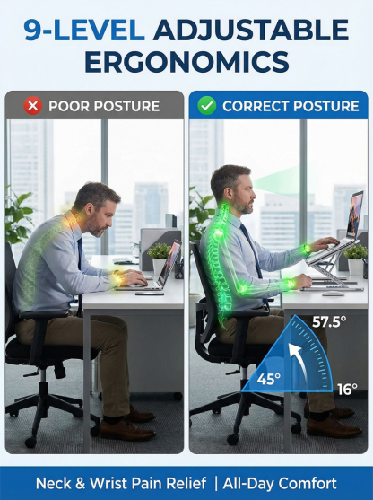 💻️Laptop Stand & Dock, Folds in One Second, an Essential for Digital Nomads