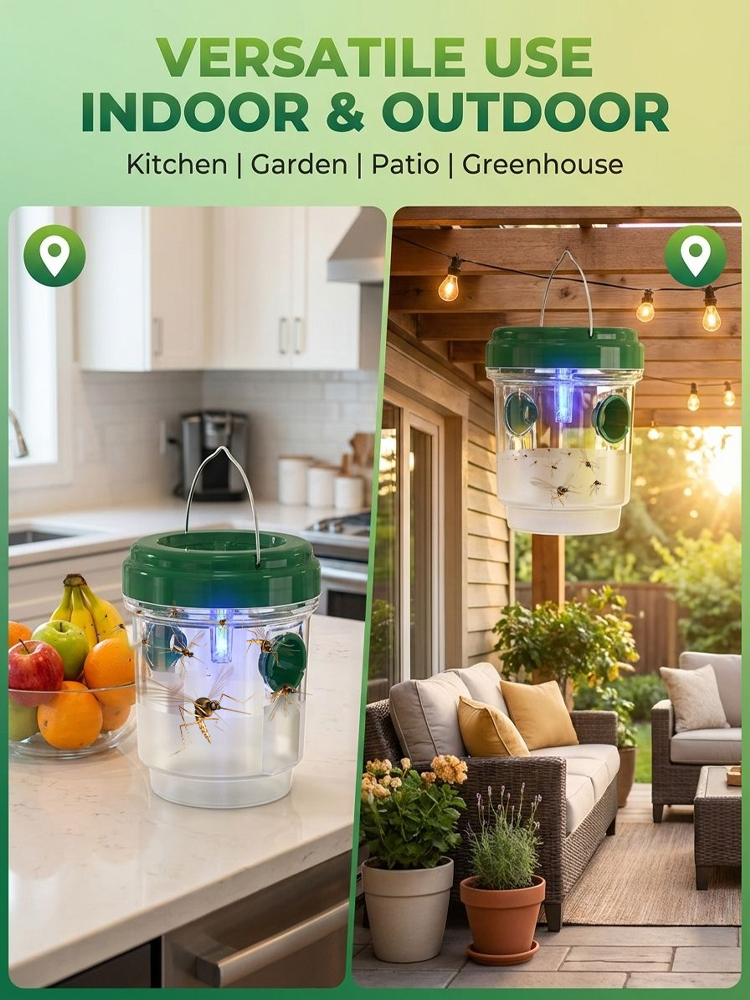 🔆2026 Eco-friendly Solar-Powered Insect Trap🪰: No chemicals needed, protect your harvest.