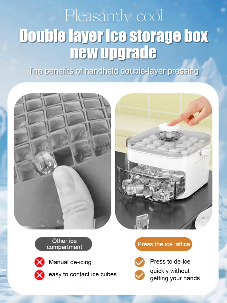  【💰 Factory direct price!】 🧊 Portable Instant Ice Maker ❄️ Makes 200 ice cubes in just 2 minutes!