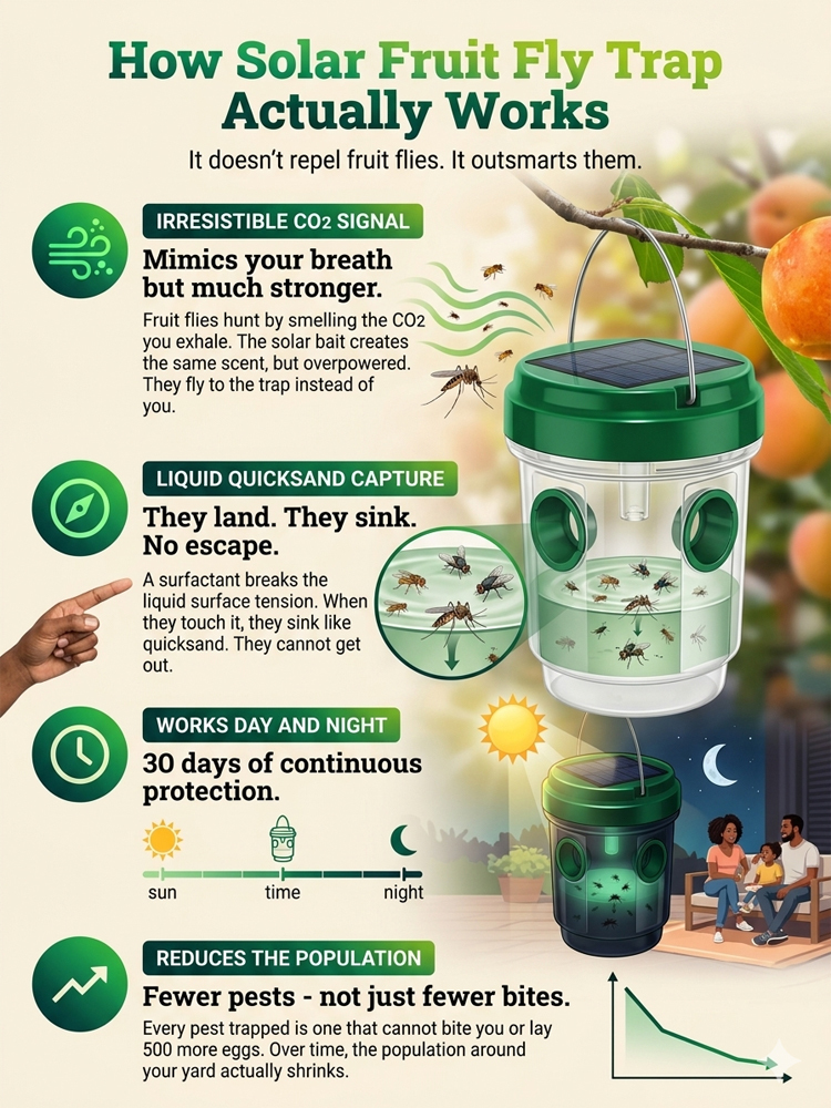 🔆2026 Eco-friendly Solar-Powered Insect Trap🪰: No chemicals needed, protect your harvest.