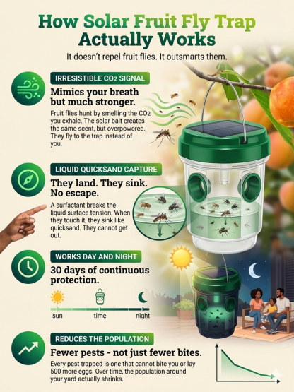 🔆2026 Eco-friendly Solar-Powered Insect Trap🪰: No chemicals needed, protect your harvest.