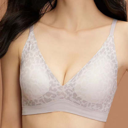 【👙 Comfortable and Pressure-Free】Sexy Leopard Print 🐆 U-Back Bra with Side Support and Anti-Slippage Cups