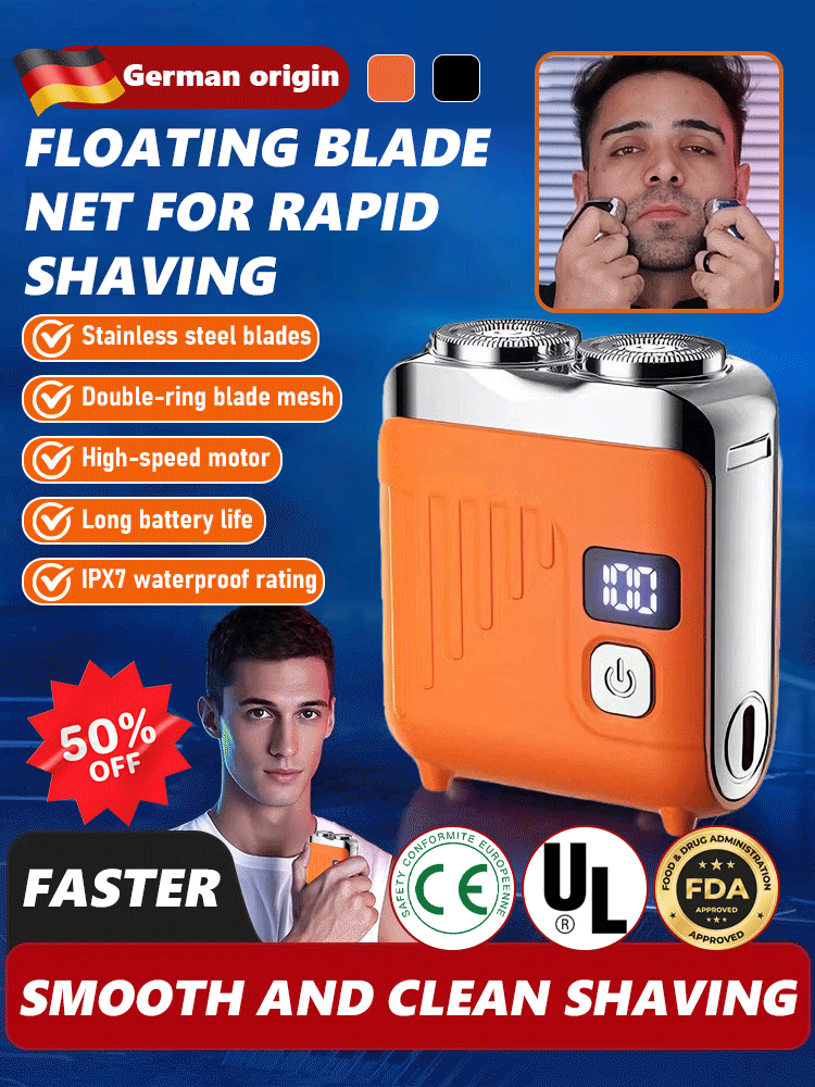 【Sweep Away Stubble】Alloy Double-Head Electric Shaver【Use it for shaving, haircuts, and hair removal, ensuring a clean, streak-free finish!】